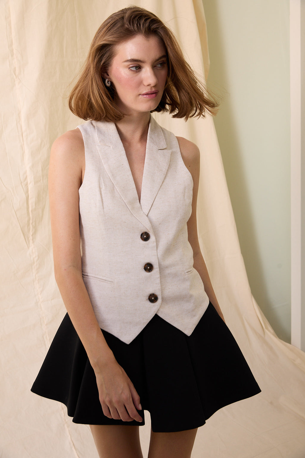 Vera Vest Linen Waistcoat – FRENCHMAUVE