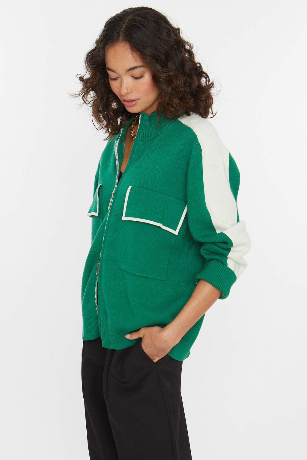 Clio Zip-up Knit Jacket – FRENCHMAUVE