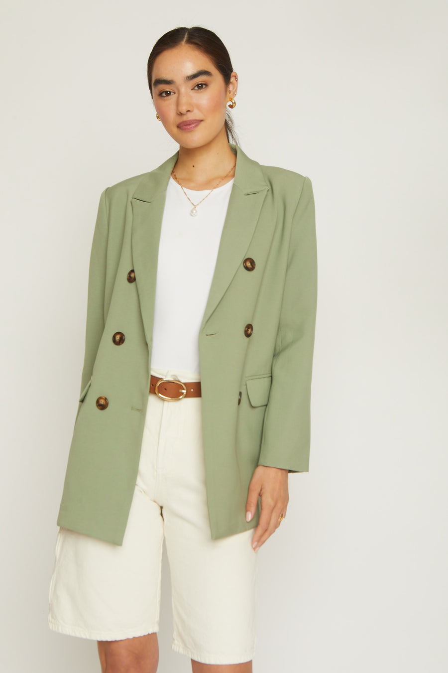 No Srcipt image - Images of 3 of 6 EMORY BLAZER IN SAGE GREEN