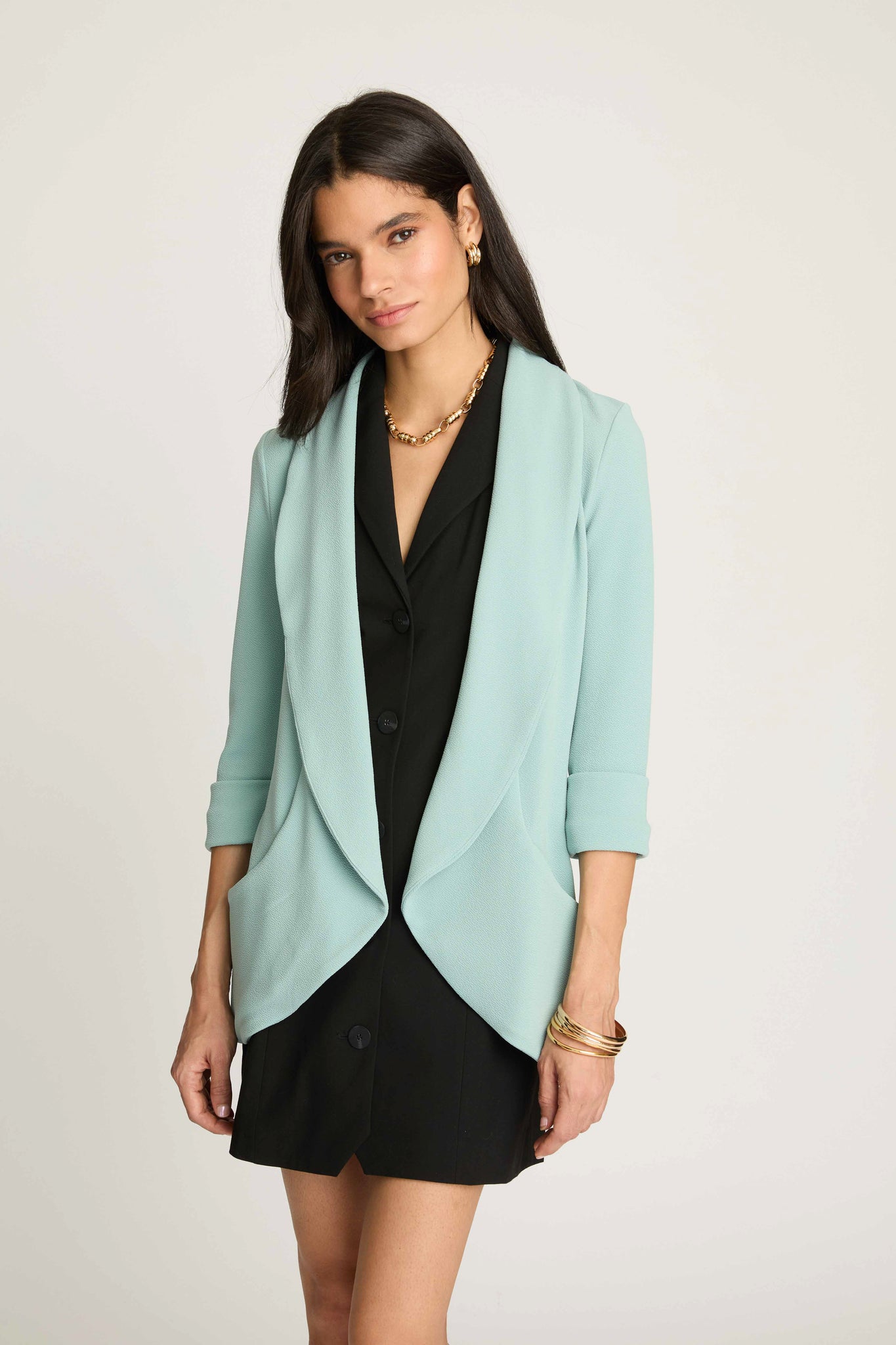 Melanie Knit Jacket - Sea-foam Blue