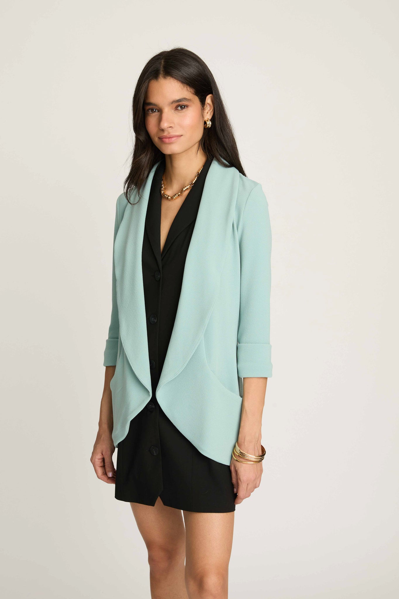 Melanie Knit Jacket - Sea-foam Blue