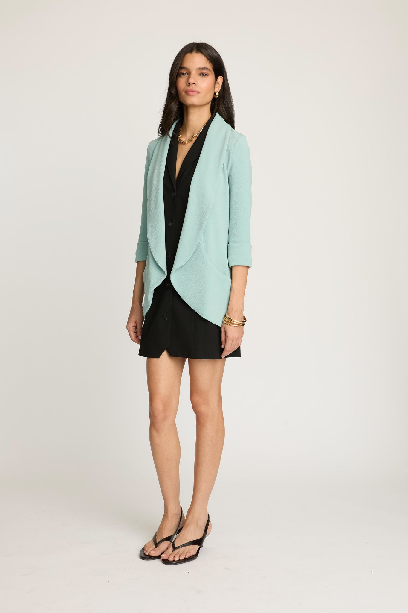 Melanie Knit Jacket - Sea-foam Blue