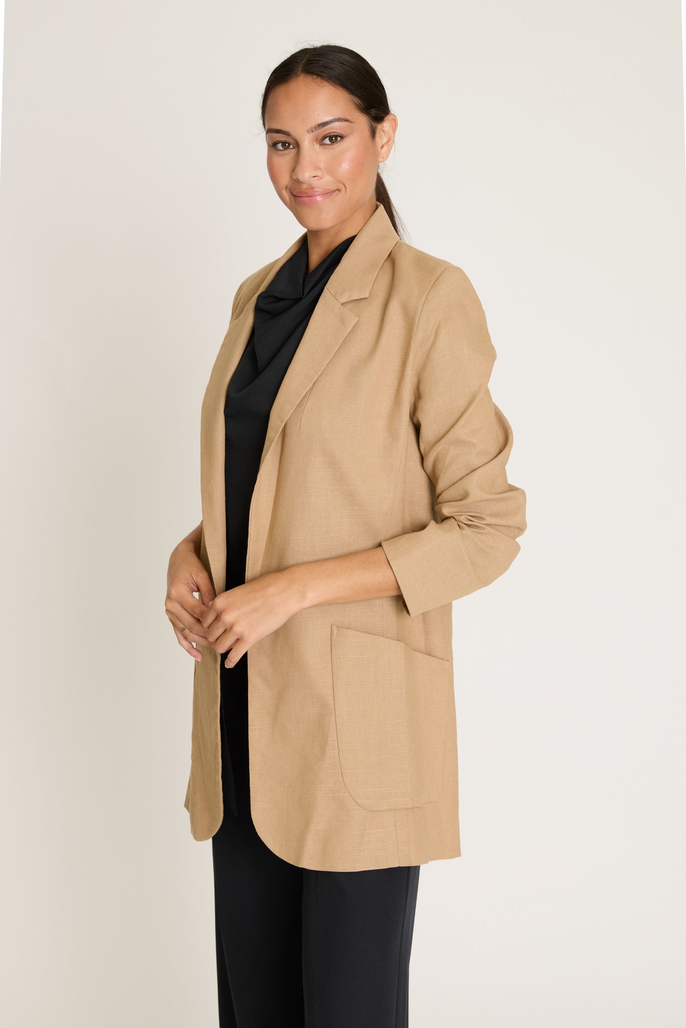 Boyfriend Linen Jacket ベージュ36 Vincent Linen Boyfriend Jacket – FRENCHMAUVE