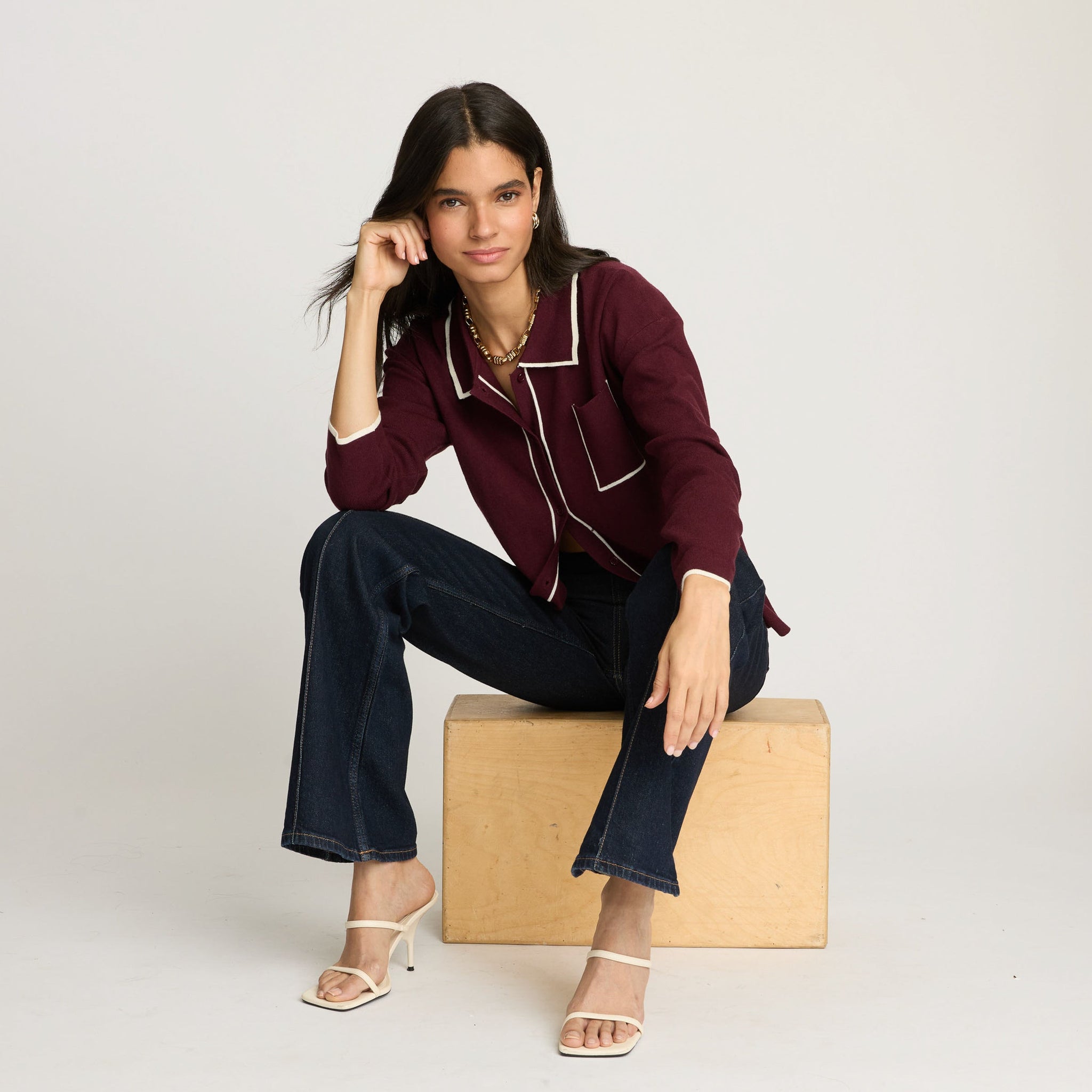 Lilo cardigan - Maroon