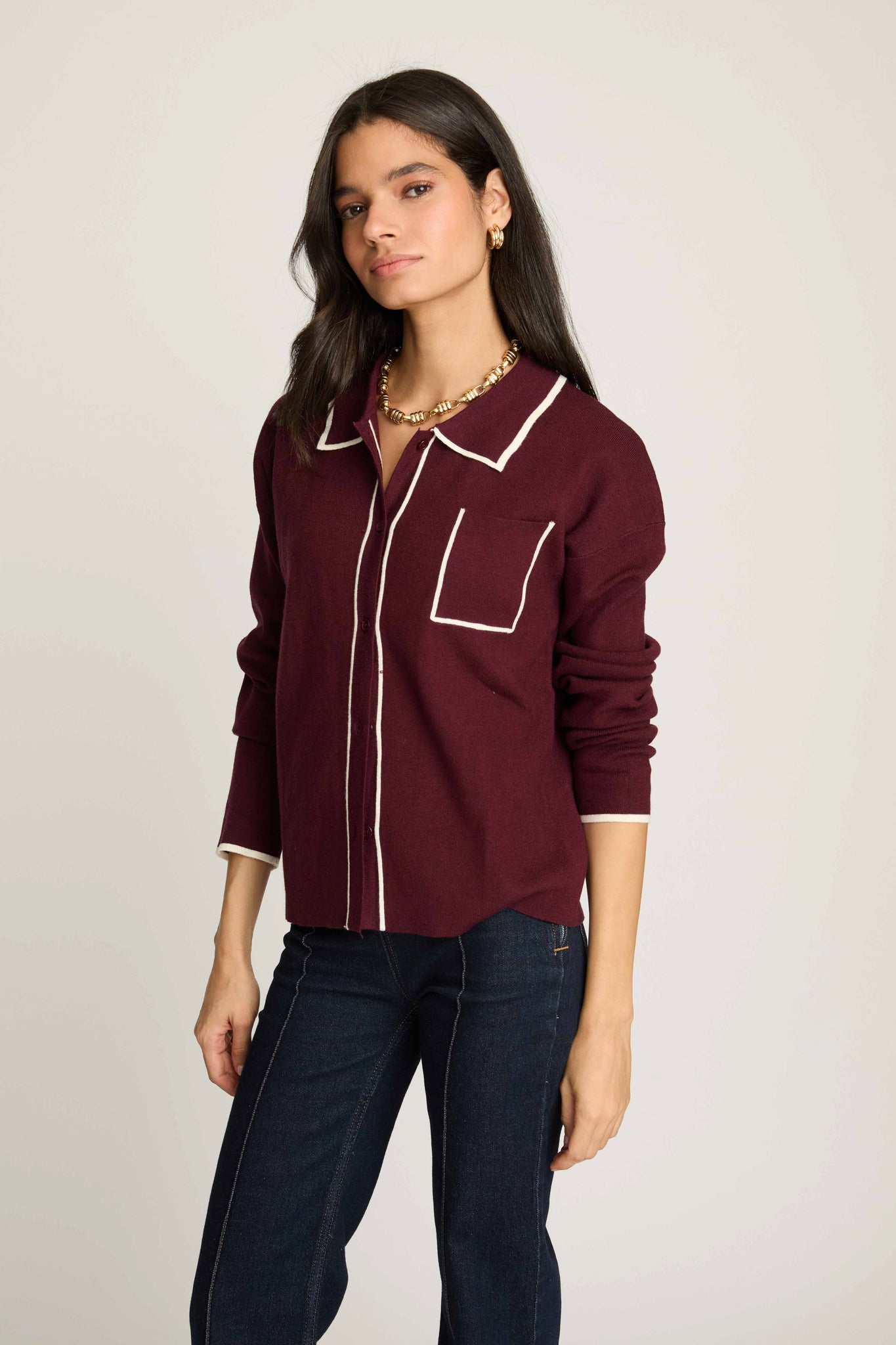 Lilo cardigan - Maroon