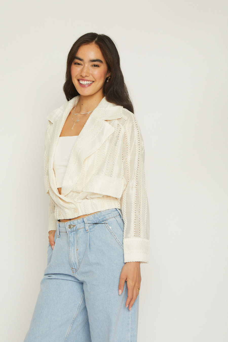 No Srcipt image - Images of 2 of 7 TESSA LACE JACKET