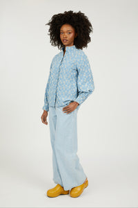 Portofino Chambray Eyelet Blouse