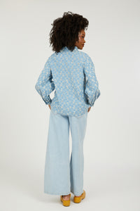 Portofino Chambray Eyelet Blouse