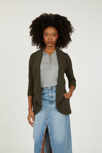 Melanie Knit Jacket - Pewter Olive