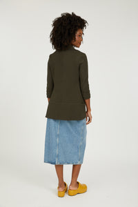 Melanie Knit Jacket - Pewter Olive