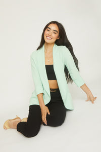 Melanie Knit Jacket - Jade Green