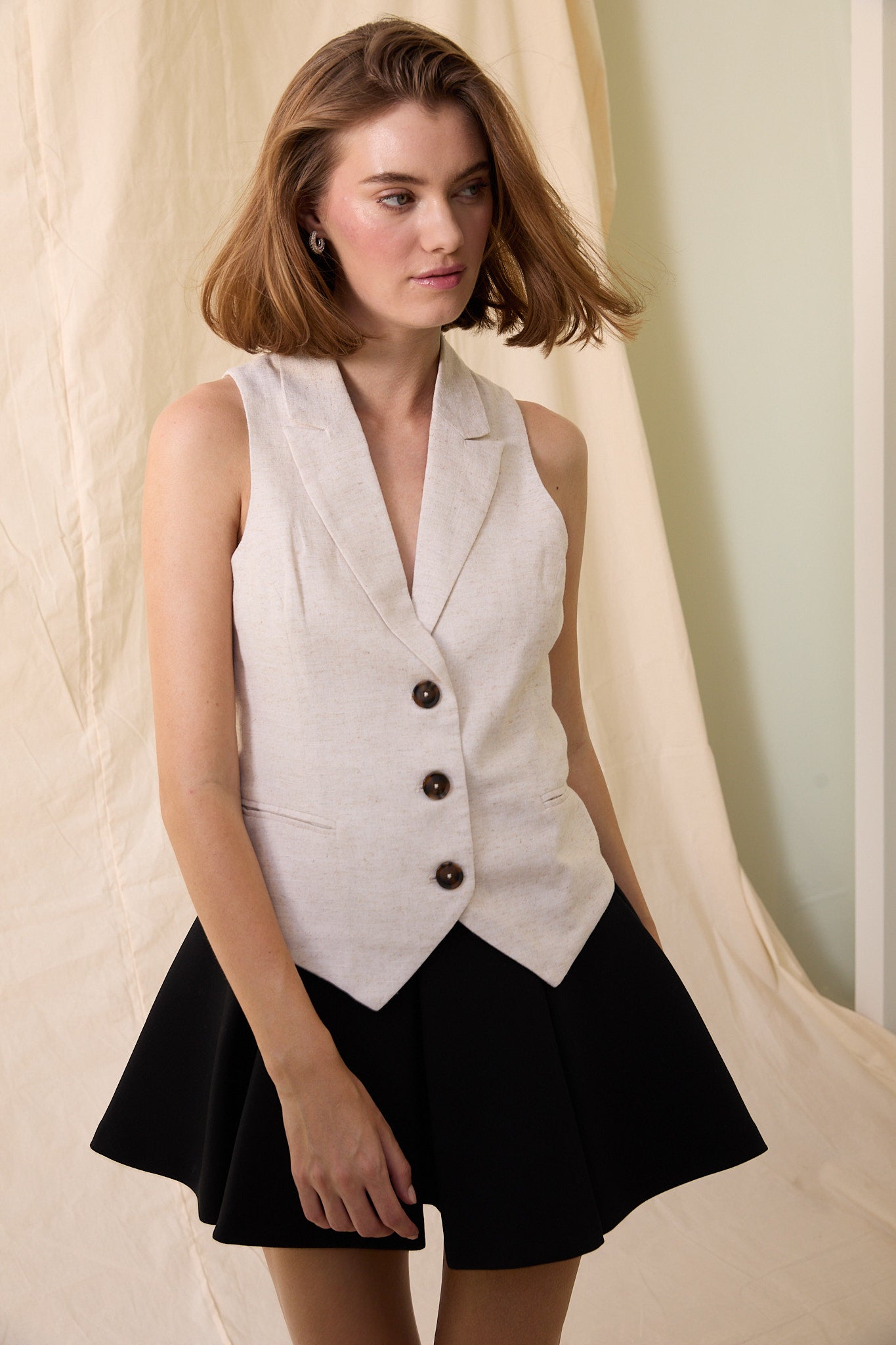 Vera Vest Linen Waistcoat – FRENCHMAUVE