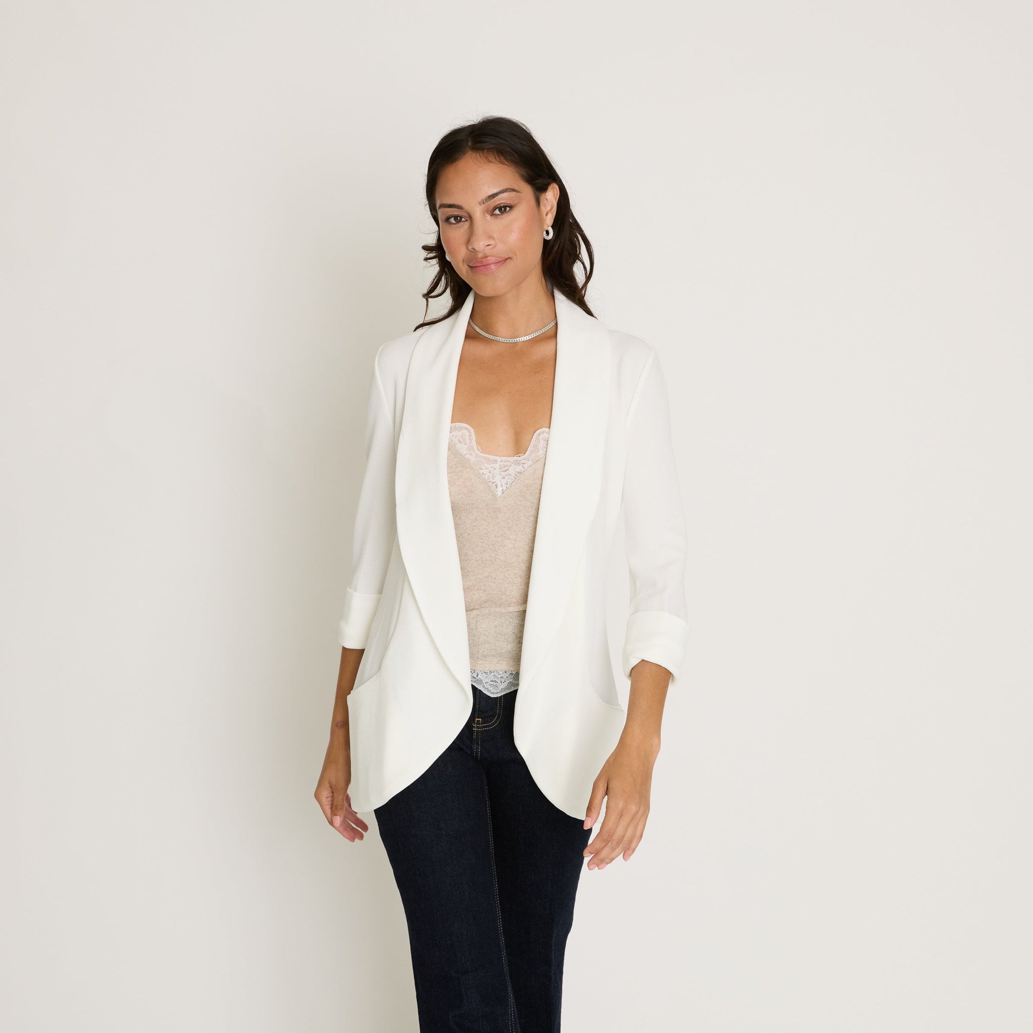 Melanie Knit Jacket - White – FRENCHMAUVE