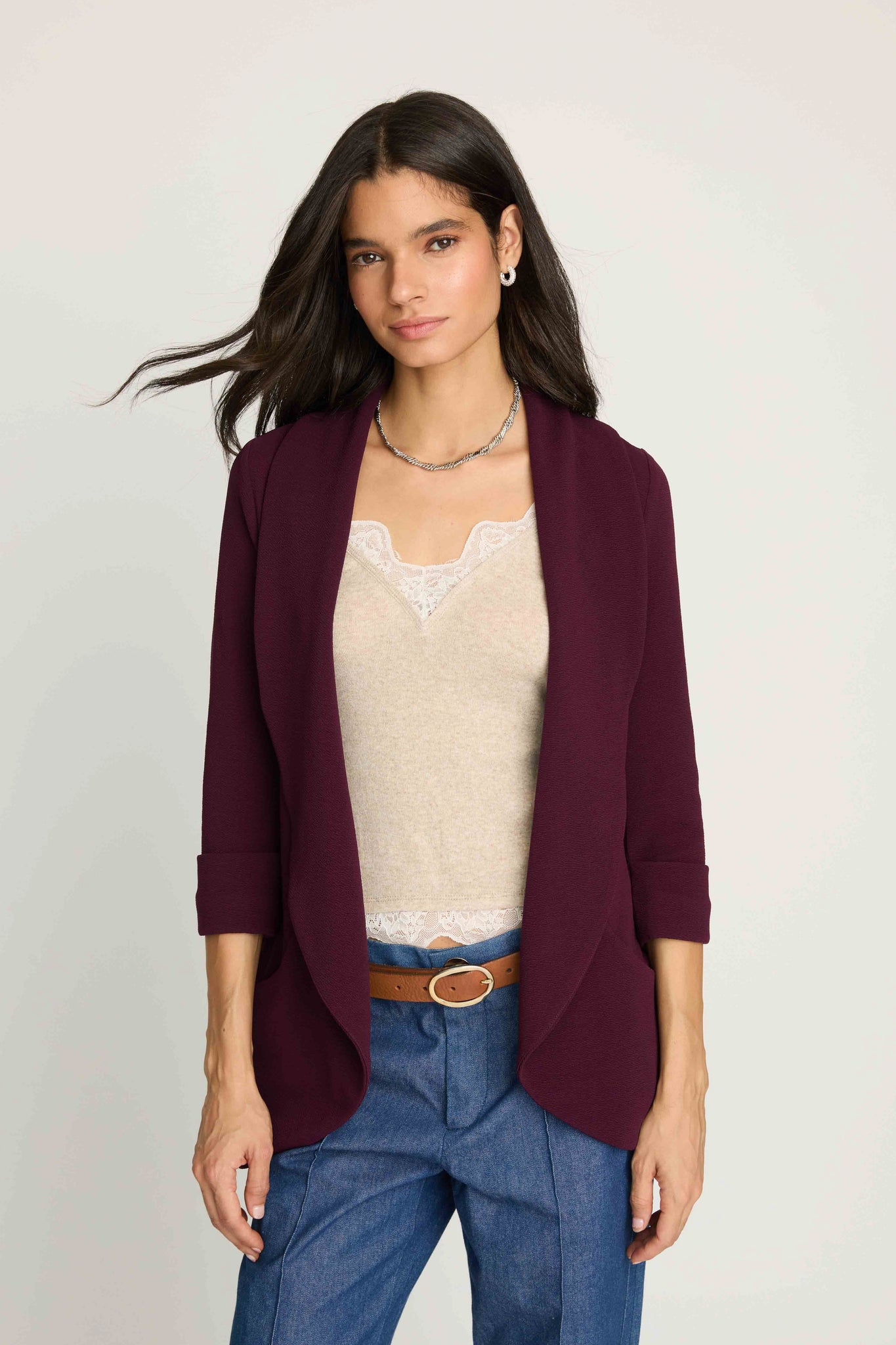 Melanie Knit Jacket - Pickled Beet