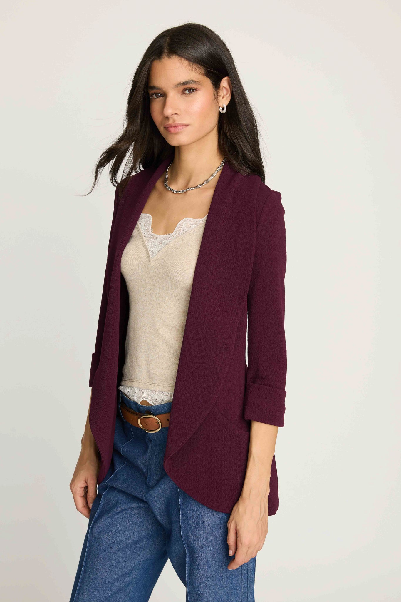 Melanie Knit Jacket - Pickled Beet