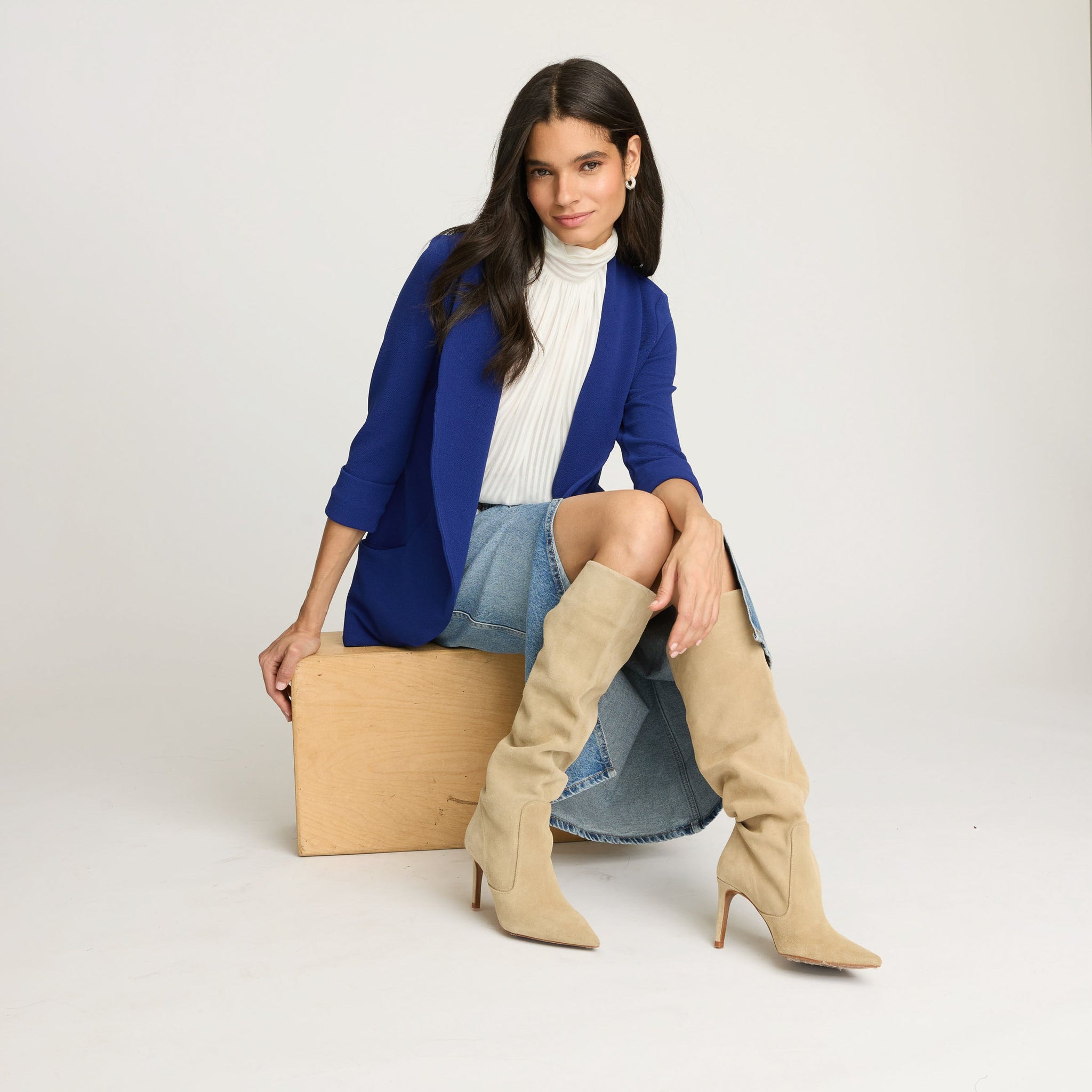 Melanie Knit Jacket - Royal blue