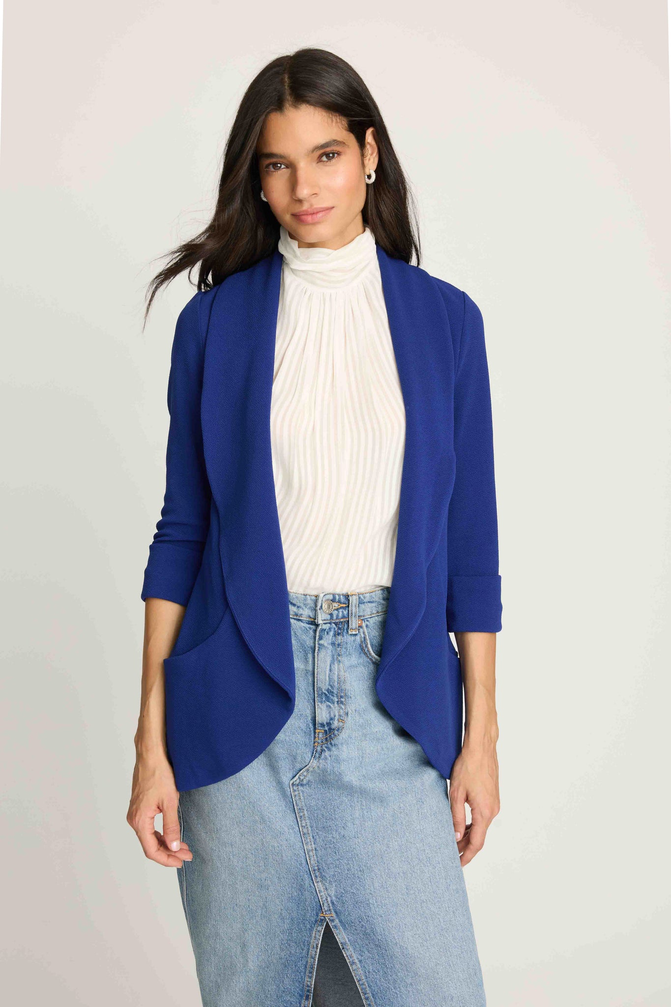 Melanie Knit Jacket - Royal blue