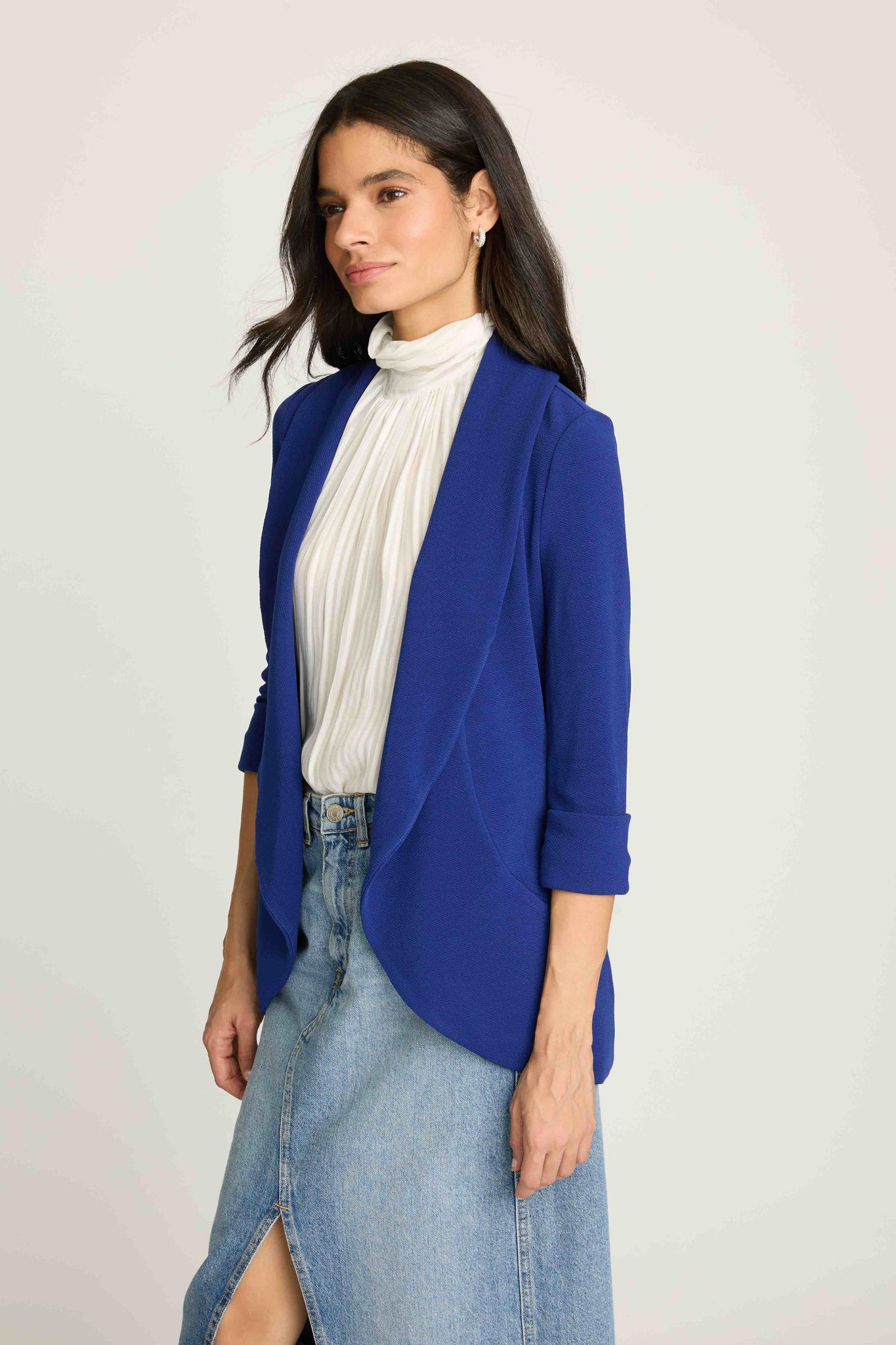 Melanie Knit Jacket - Royal blue