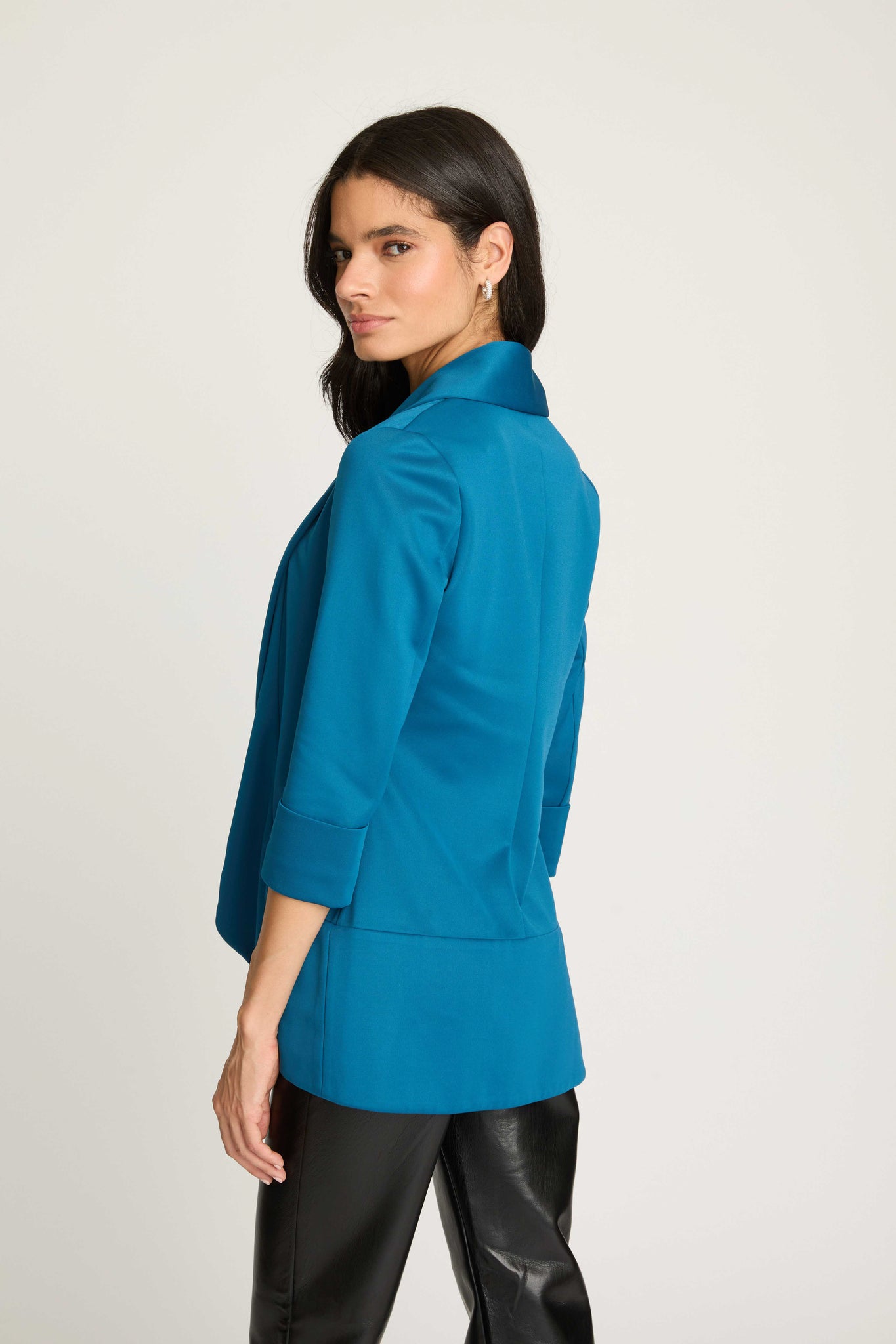 Melanie Knit Jacket in Scuba - Mosaic Blue