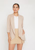 PIQUE KNIT, SUN BEIGE COLOR, SHAWL KNIT JACKET, MELANIE SHAWL, OPEN FRONT JACKET