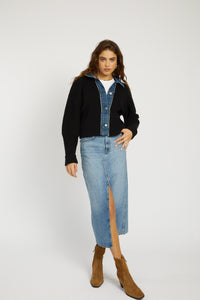 Piper Denim Trim Sweater