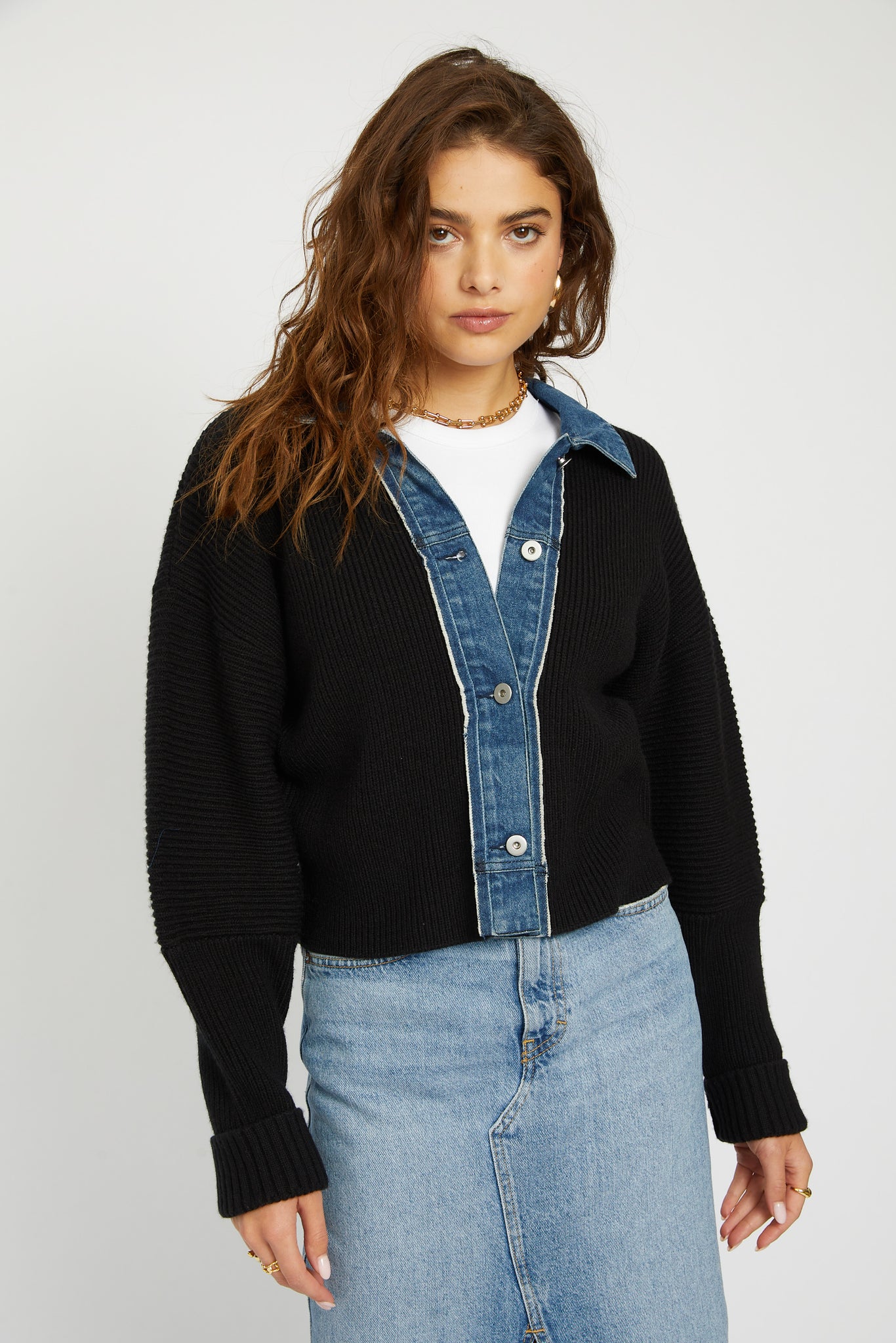 Piper Denim Trim Sweater