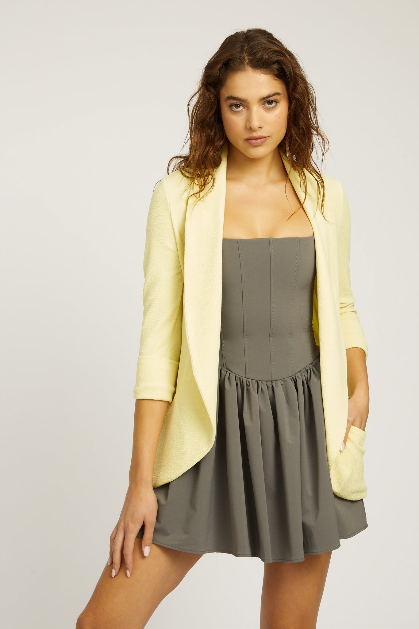 Melanie Knit Jacket - Lemon