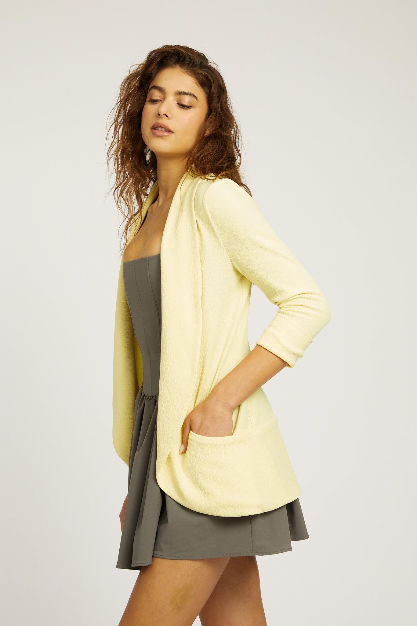 Melanie Knit Jacket - Lemon