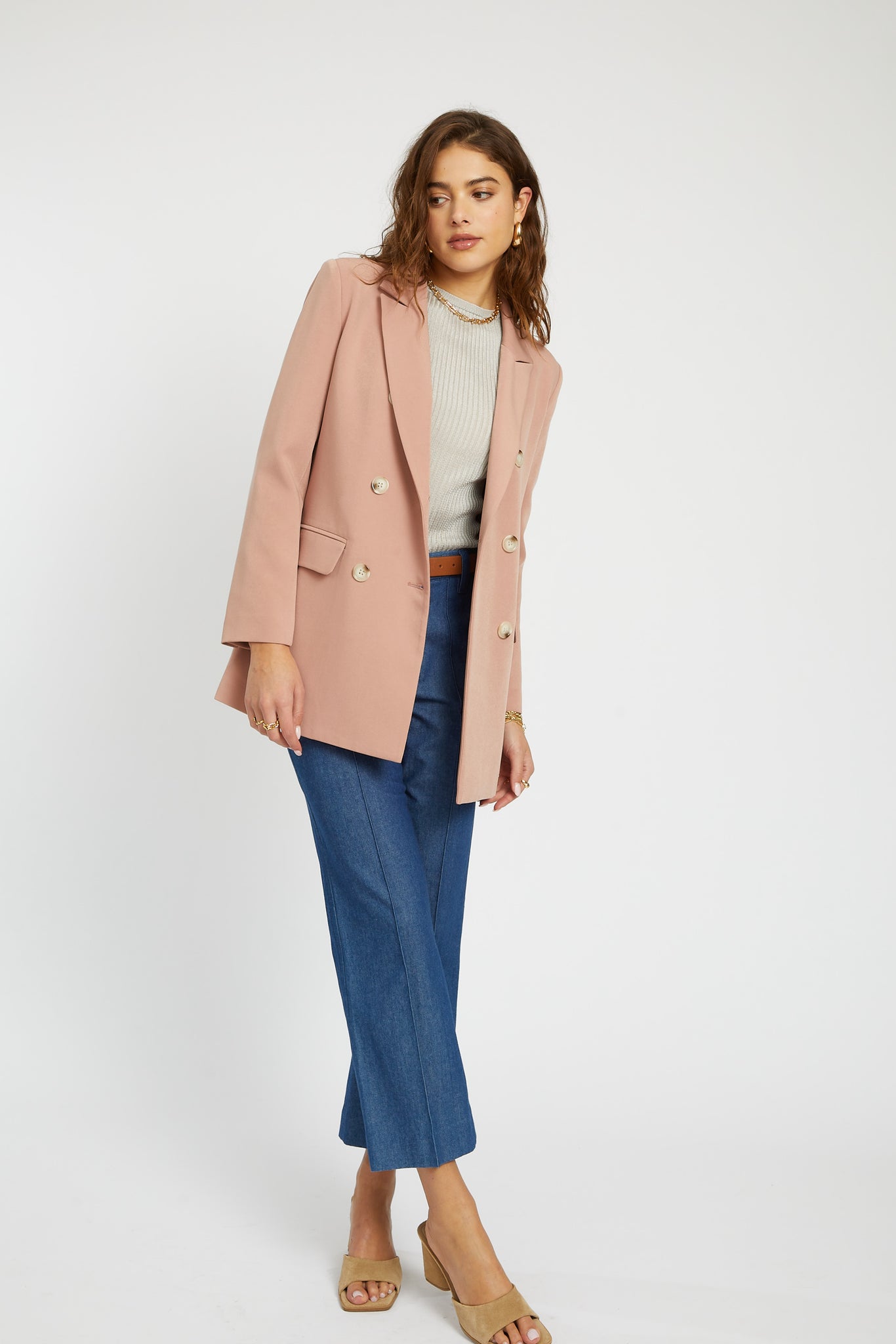 Emory Blazer- Dusty Pink