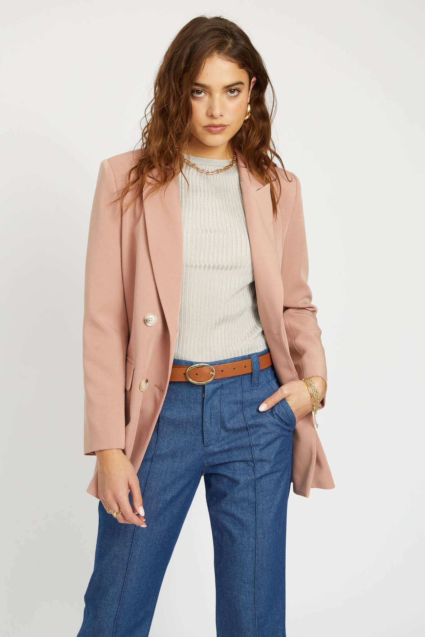 Emory Blazer- Dusty Pink