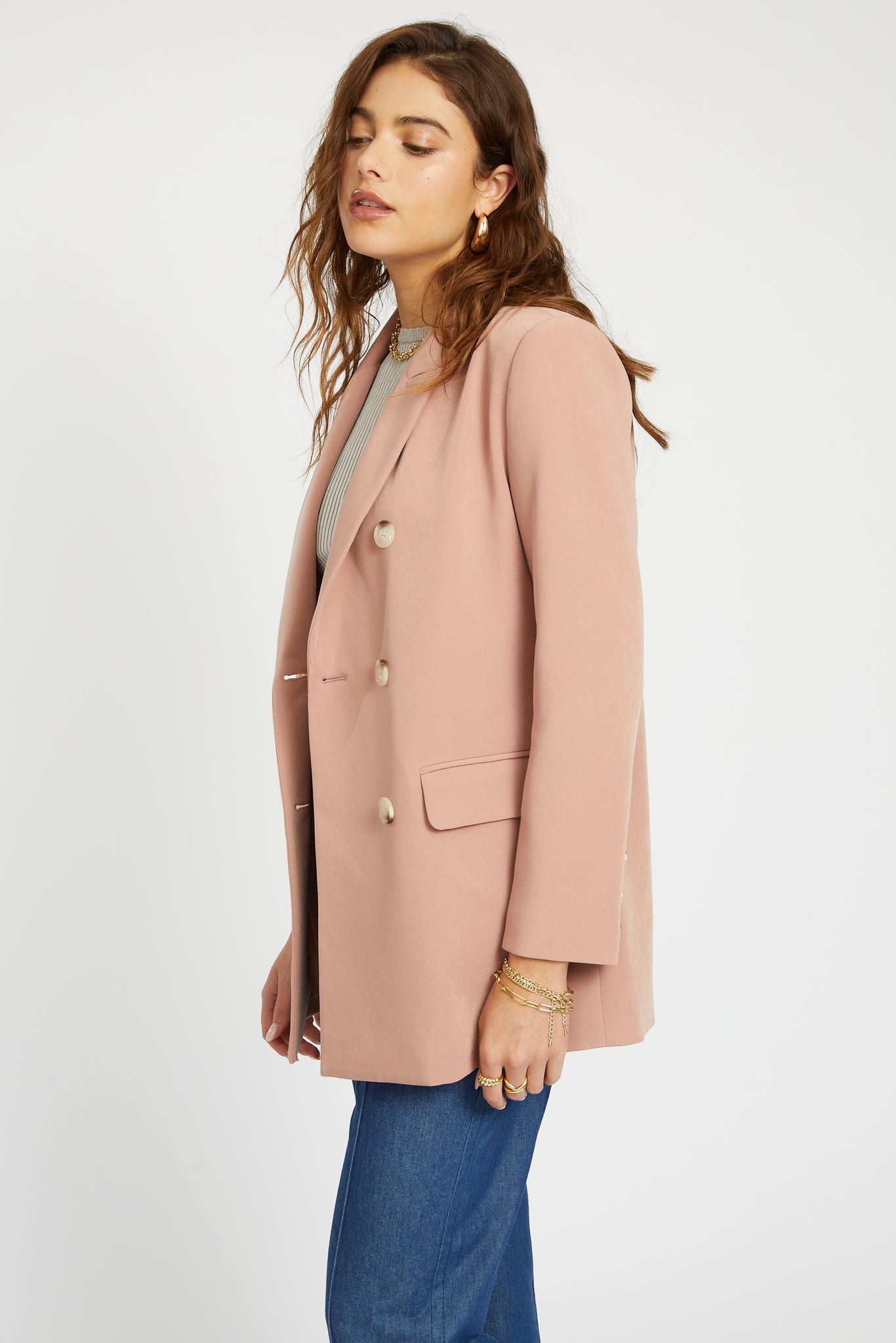 Emory Blazer- Dusty Pink