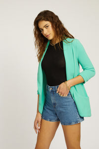 Melanie Knit Jacket - Aqua Green