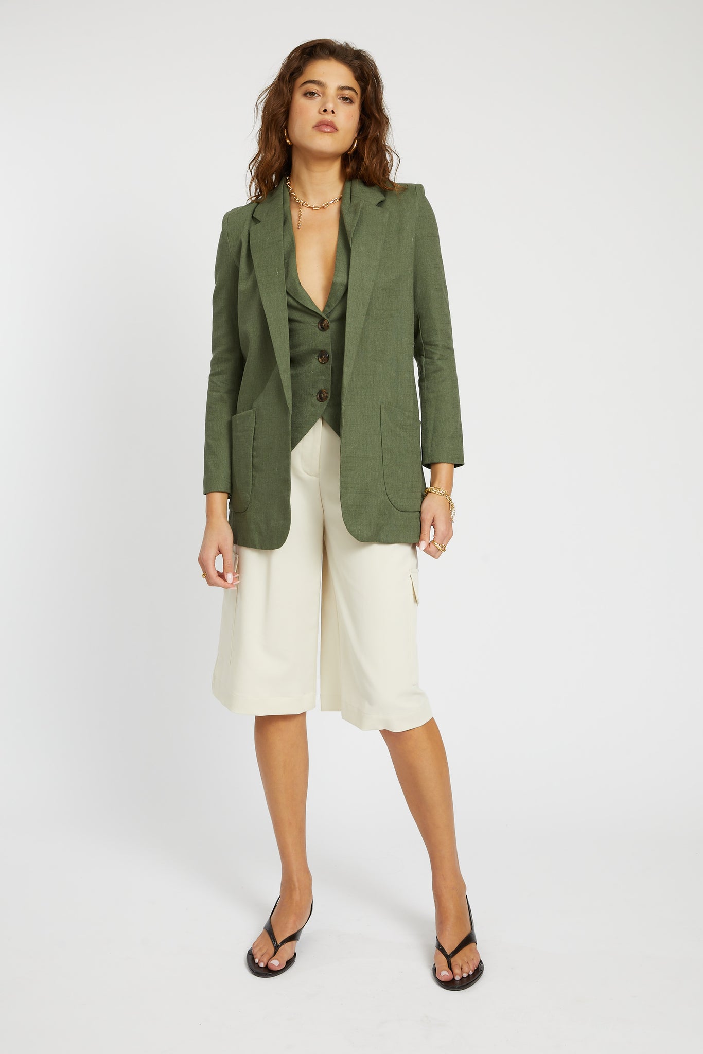 Vincent Linen Boyfriend Jacket