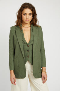 Vincent Linen Boyfriend Jacket