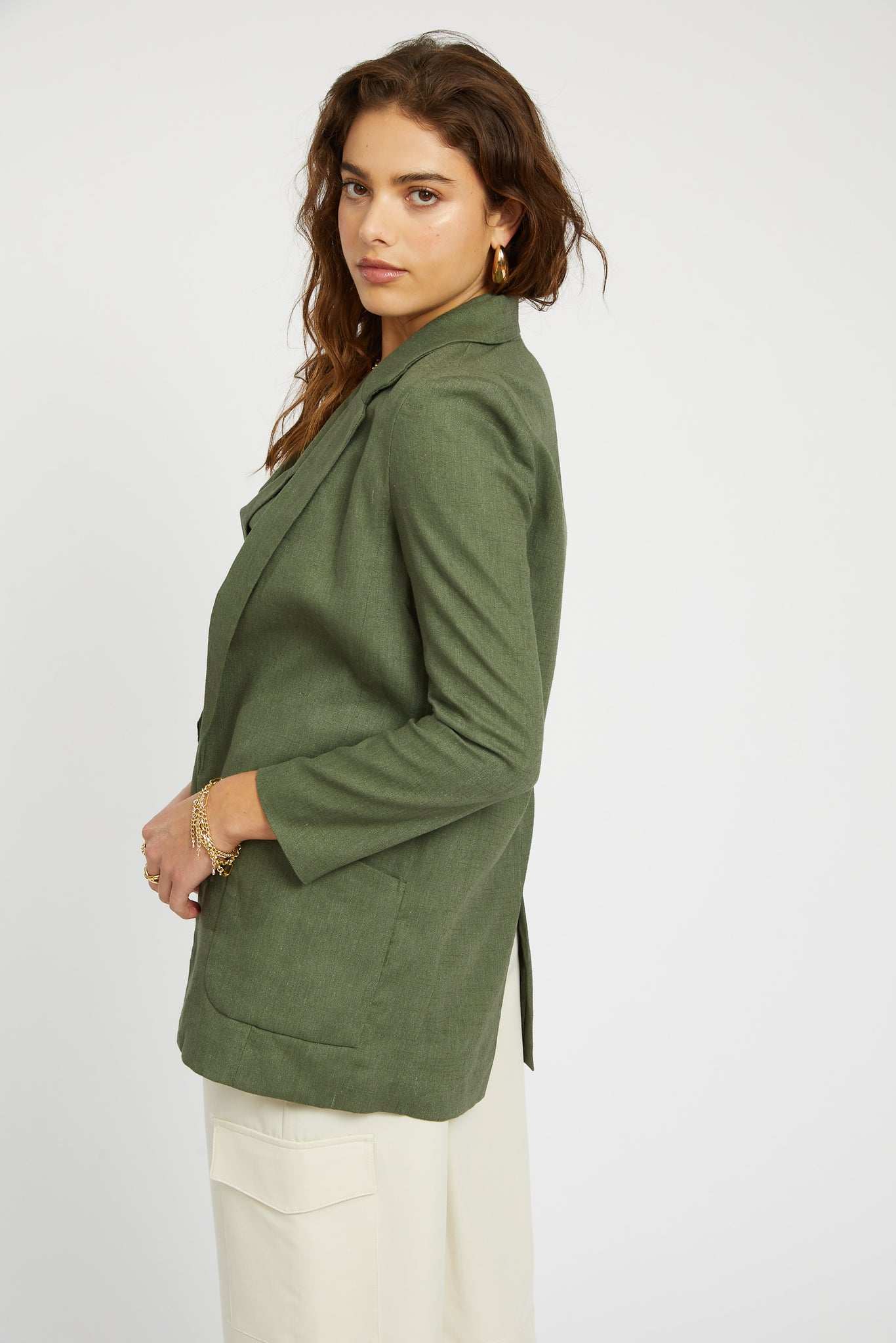 Vincent Linen Boyfriend Jacket