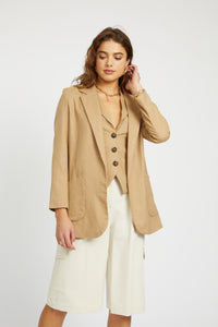 Vincent Linen Boyfriend Jacket