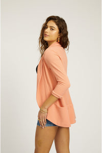 Melanie Knit Jacket - Coral