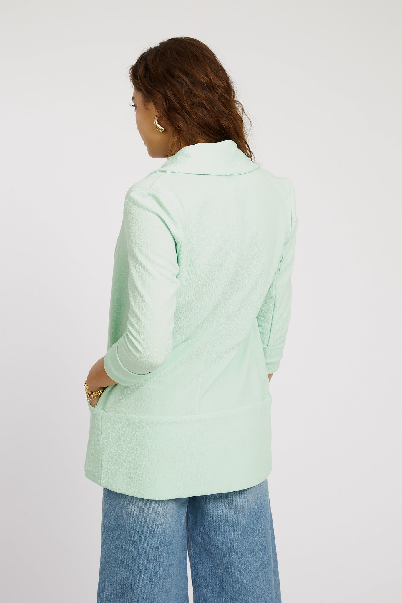 Melanie Knit Jacket - Jade Green