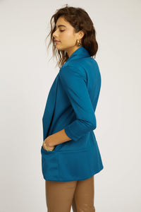 Melanie Knit Jacket in Scuba - Mosaic Blue