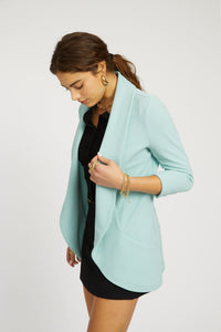 Melanie Knit Jacket - Sea-foam Blue