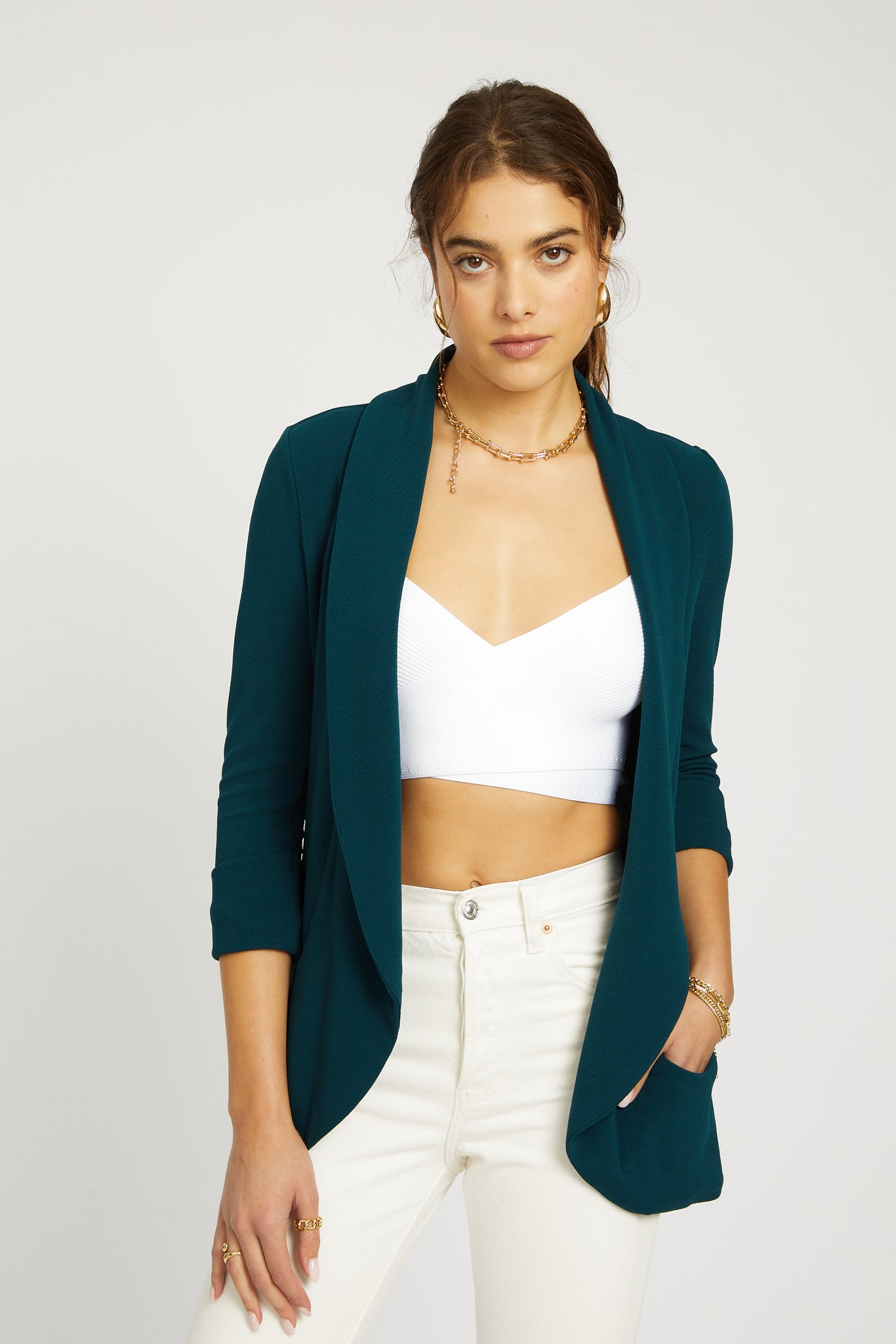 Melanie Knit Jacket - Teal