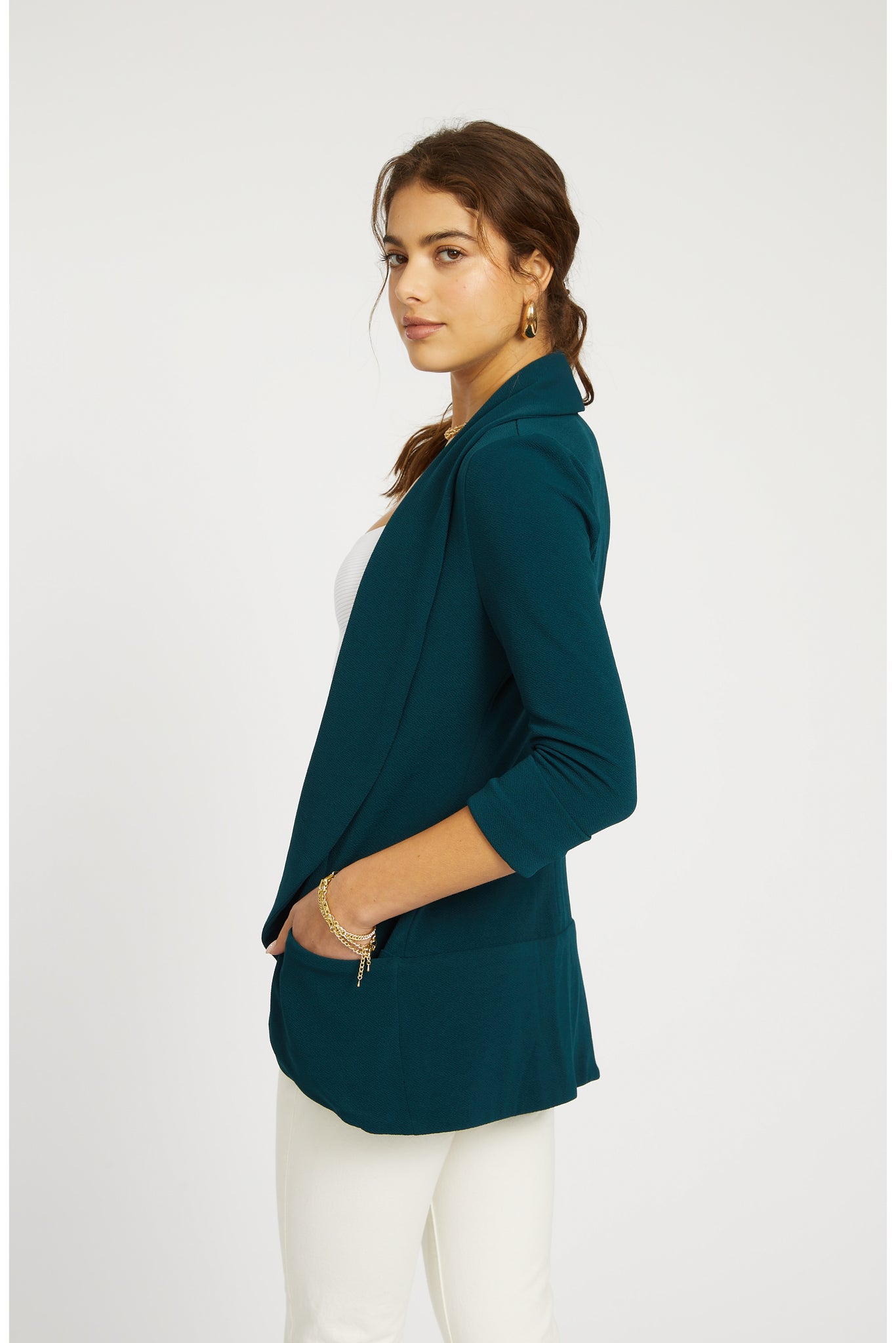 Melanie Knit Jacket - Teal