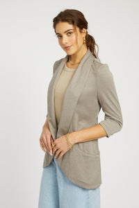 Melanie Knit Jacket in Piqué - Taupe