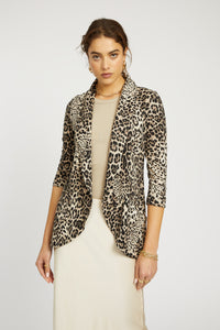 Melanie Knit Jacket - Cheetah Print