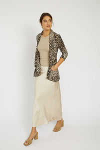 Melanie Knit Jacket - Cheetah Print