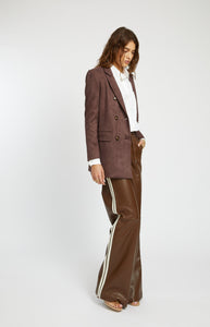 Rebecca side striped faux leather pant