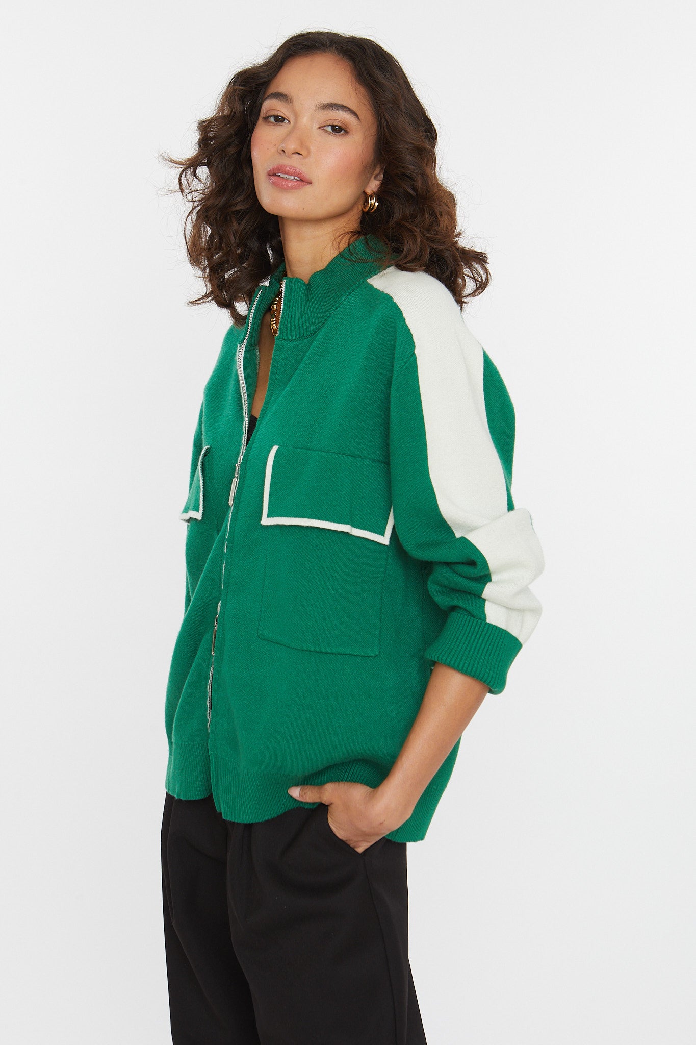 Clio Zip-up Knit Jacket