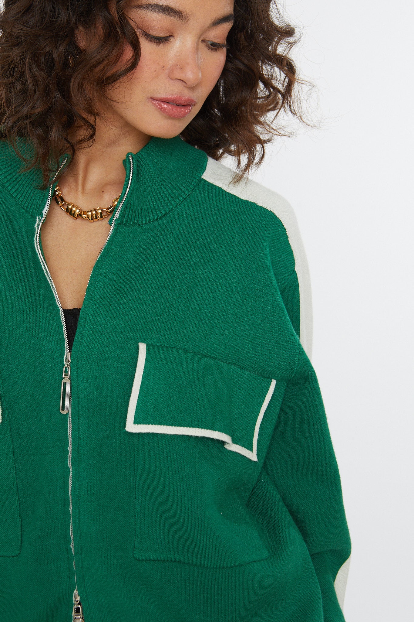 Clio Zip-up Knit Jacket