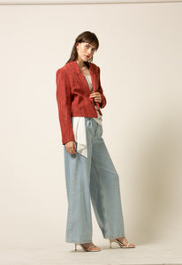 Zoe Linen Cropped Blazer
