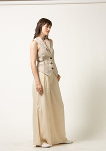 Linen Striped Vest